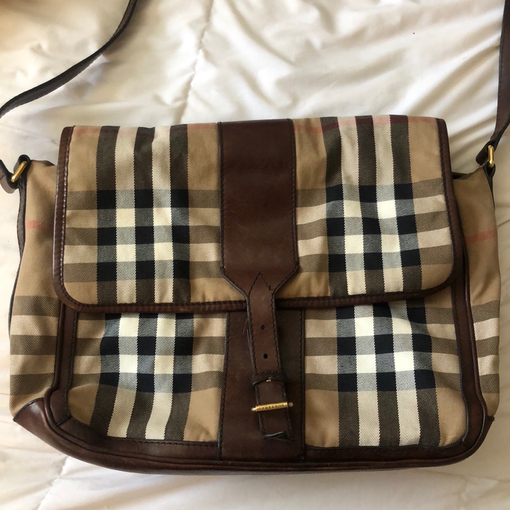 Burberry laptop/diaper/crossbody bag.